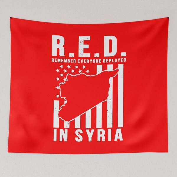 Item preview, RED Friday Remember Everyone Deployed in Syria designed and sold by Gold Wings Tees.