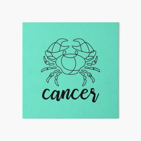 Cancer Zodiac Sign Black Text