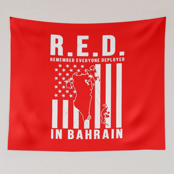 Item preview, RED Friday Remember Everyone Deployed in Bahrain designed and sold by Gold Wings Tees.