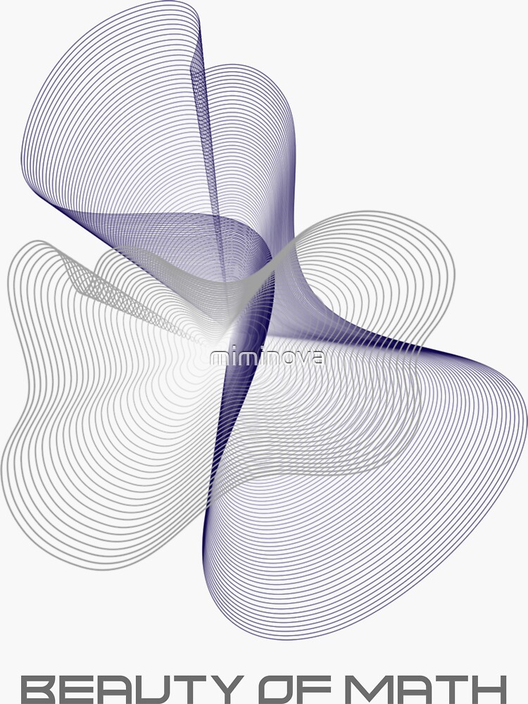 "Beauty of Math 3D Optical Illusion" Sticker by miminova Redbubble