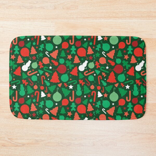 Item preview, Christmas Pattern - Red Green and White - Snowman Gingerbread Men designed and sold by toddsimpson.