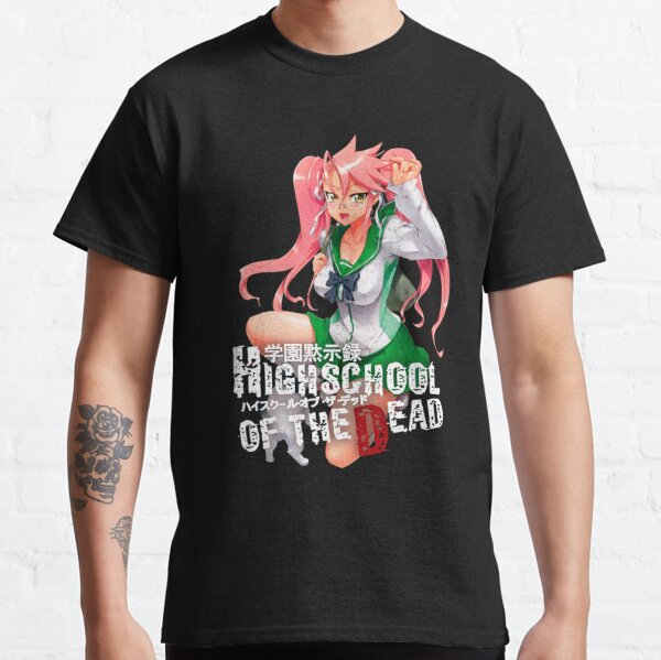 High School Of The Dead T Shirts Redbubble - cheerleader outfit codes for roblox high school t shirt