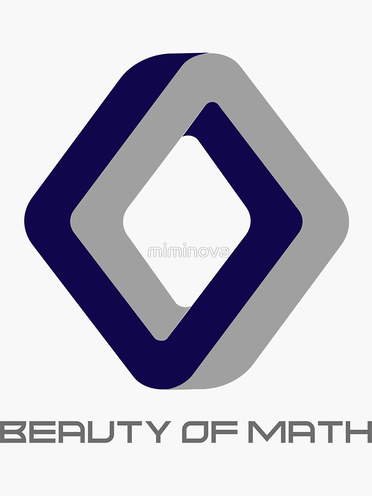 "Beauty of Math 3D Optical Illusion" Sticker by miminova Redbubble
