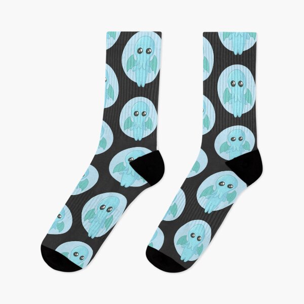 Item preview, Cute Colourful Blue Cthulhu (black) designed and sold by animinimal.