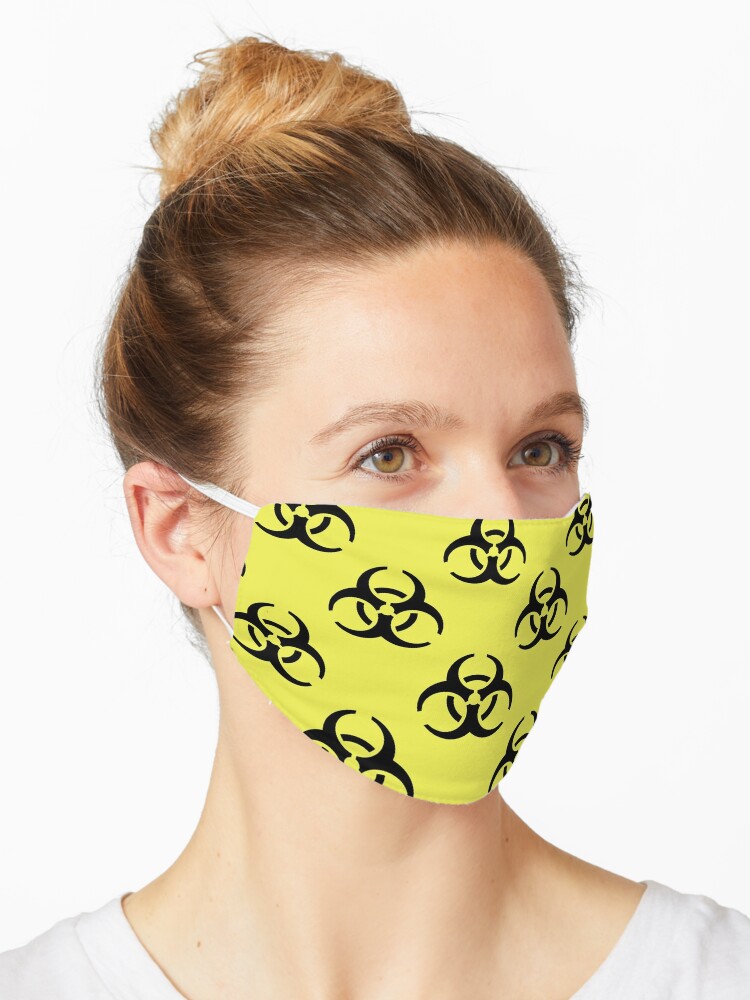 Download Biohazard Facemask Yellow Mask By Rphdesigns Redbubble PSD Mockup Templates