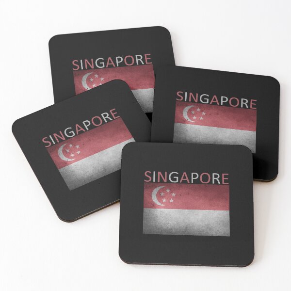 Artikelvorschau, Singapur Flagge - Kunstdesign entworfen und verkauft von AndiHK.