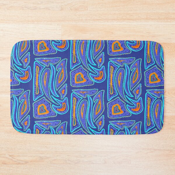 Item preview, Blue and Orange Mediterranean Pattern designed and sold by junepillows.