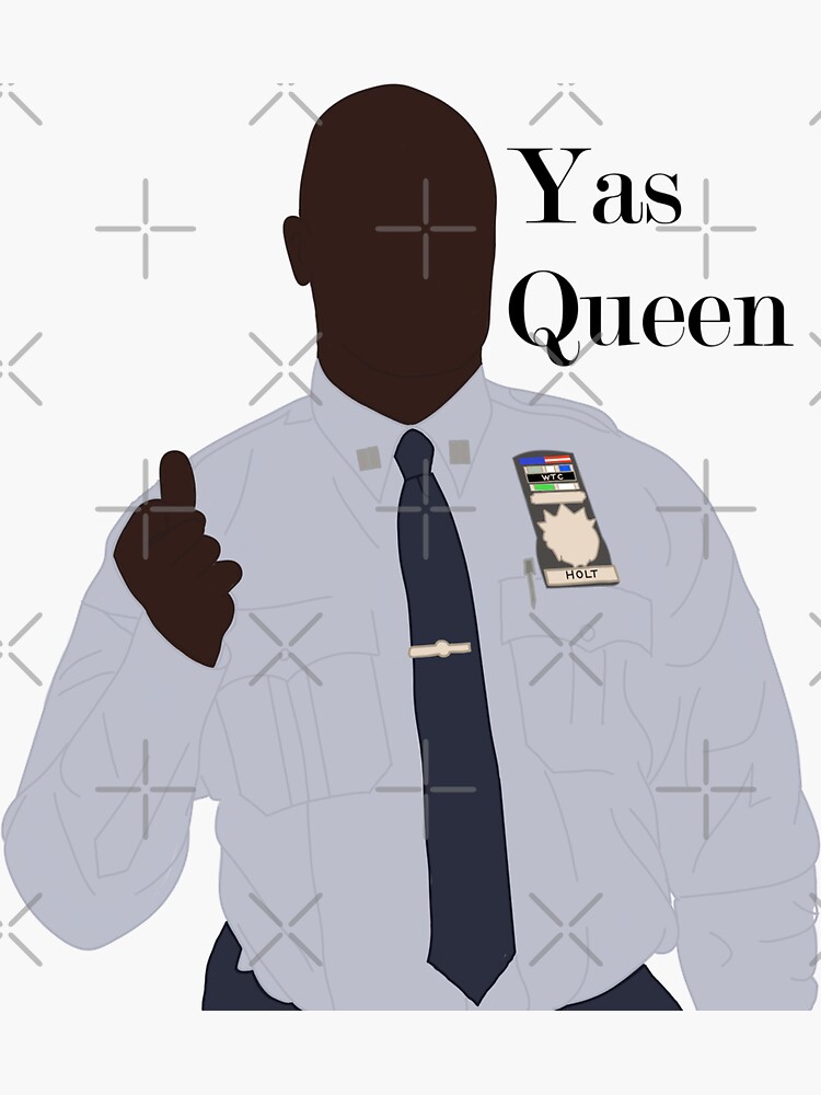 Thumbnail 3 of 3, Sticker, Yas Queen Captain Holt designed and sold by KJB22.