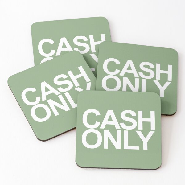 Item preview, Cash Only signage designed and sold by unsweetea.