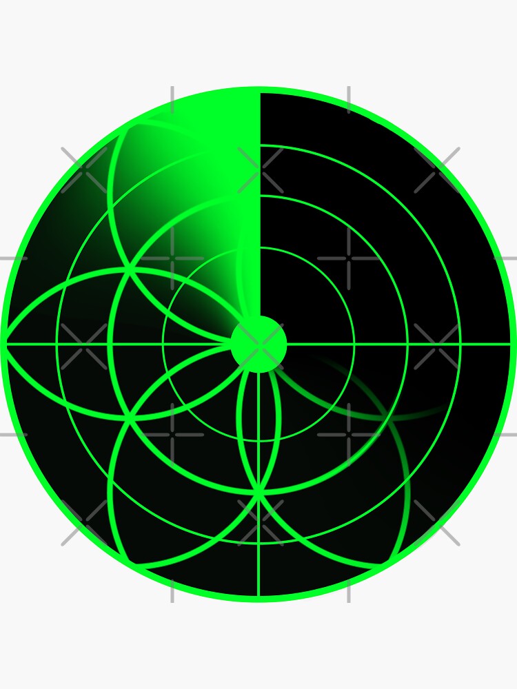 Thumbnail 3 of 3, Sticker, Seed of Life Radar designed and sold by Dan Zetterström.