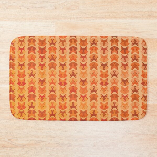 Item preview, Kawaii Fox Pattern - Red Gold Brown and Orange designed and sold by toddsimpson.