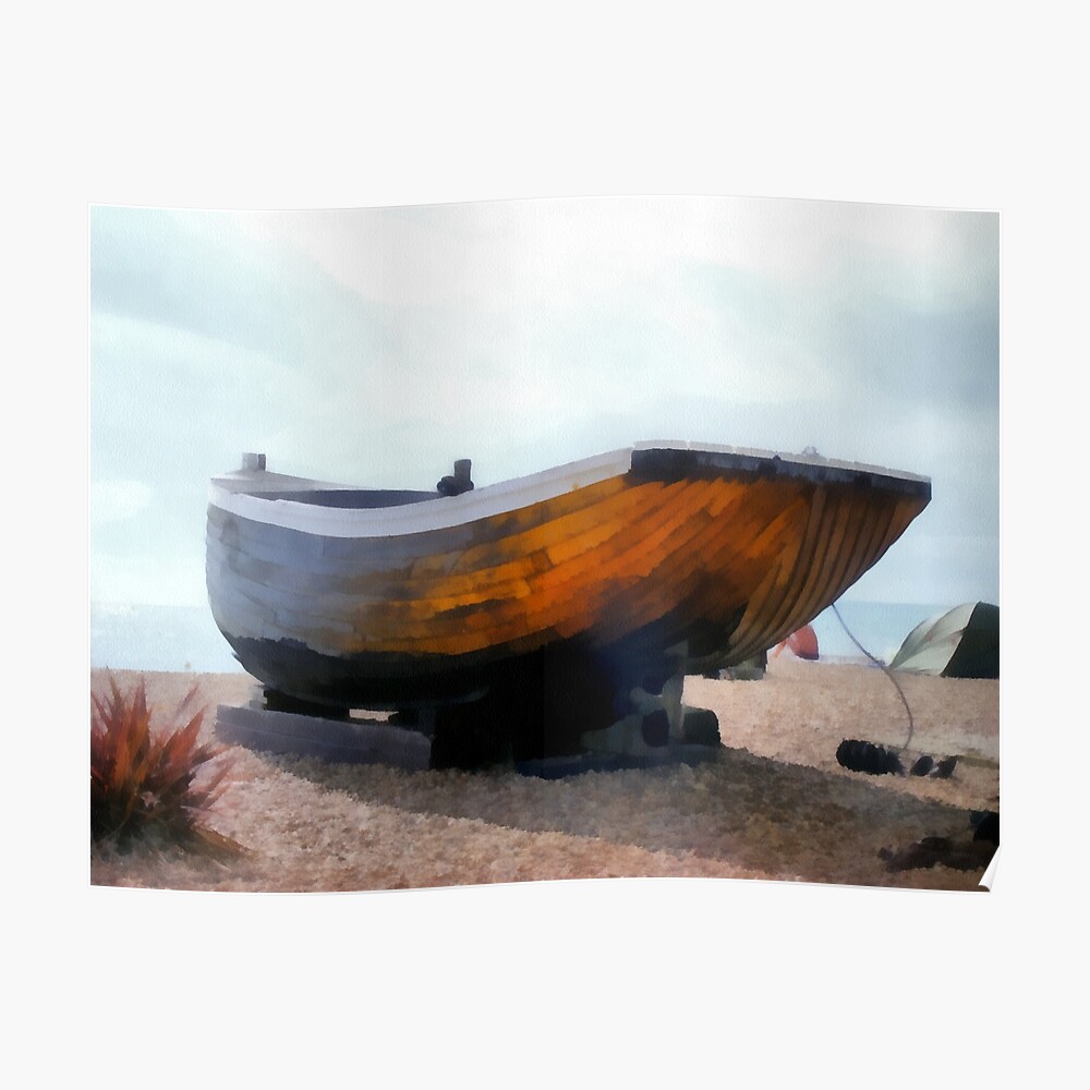 Fishing Boat Brighton Beach Uk Poster By Mdgraphix Redbubble