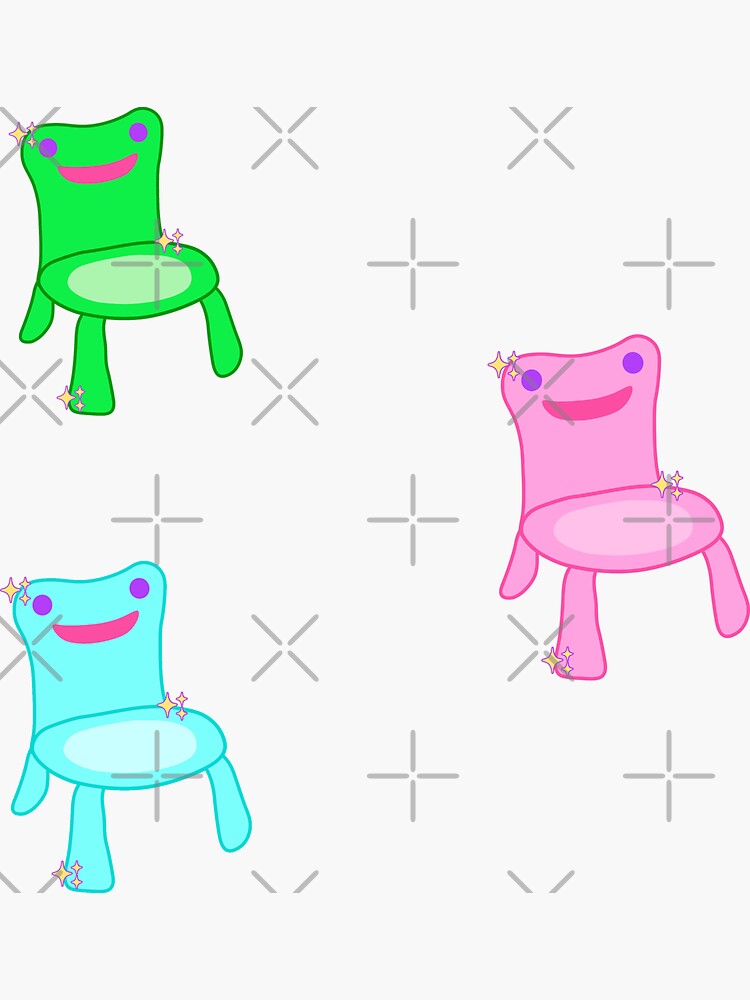 Thumbnail 3 of 3, Sticker, froggy chair sticker set designed and sold by disco dottie ✿.