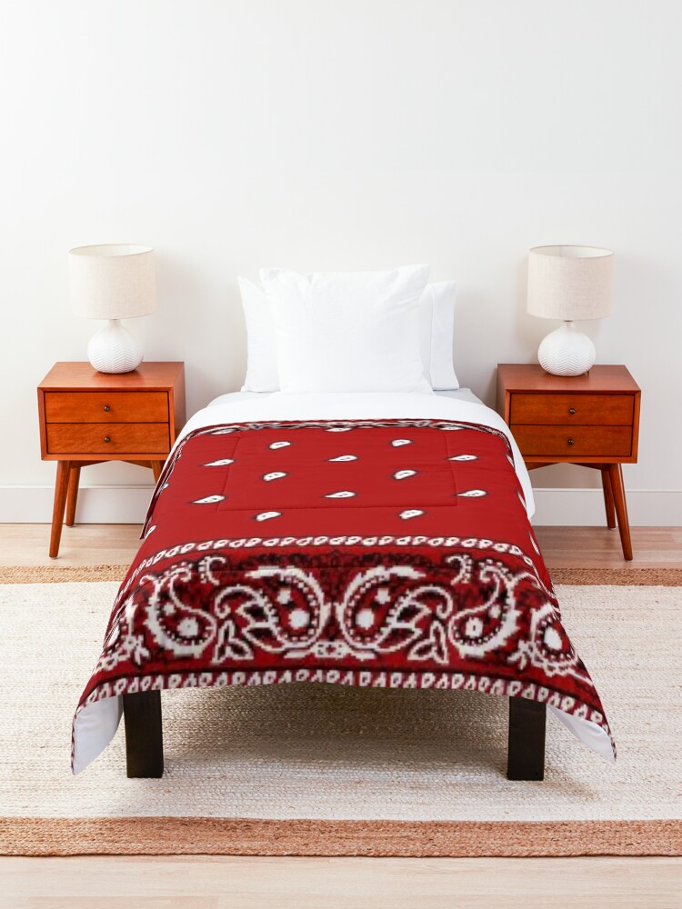 "Red bandana " Comforter by Faldet67 Redbubble