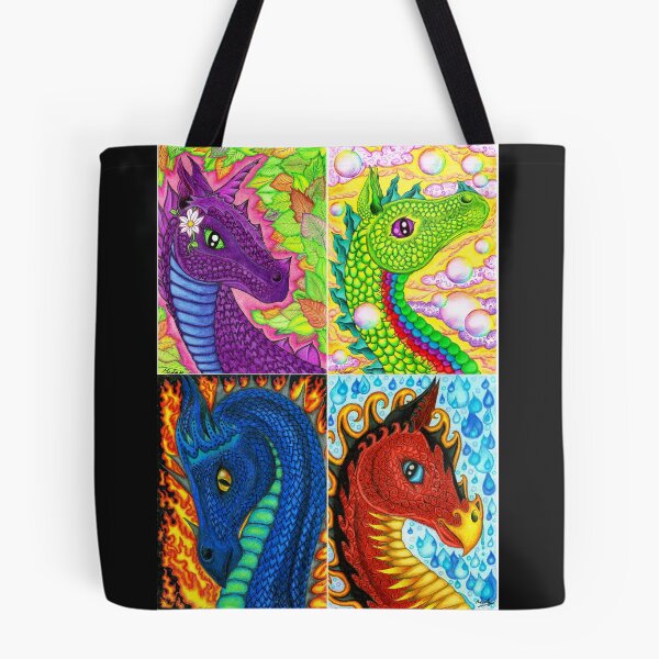 Item preview, 4 Elemental Dragons designed and sold by Melanie Jeyakkumar.