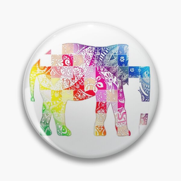 Item preview, Multi-colored Elephant Squares designed and sold by isitsupperyet.
