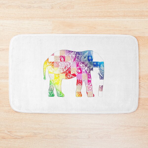 Item preview, Multi-colored Elephant Squares designed and sold by isitsupperyet.