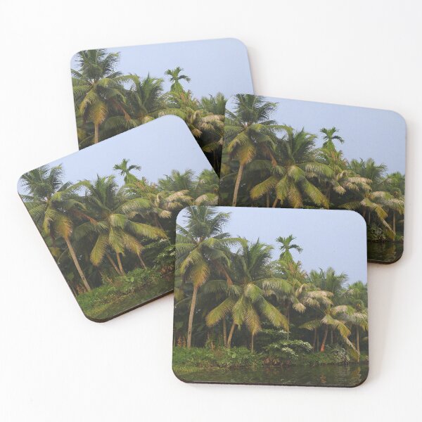 Item preview, Palm Trees River Bank Landscape, Kerala, India designed and sold by worldways.