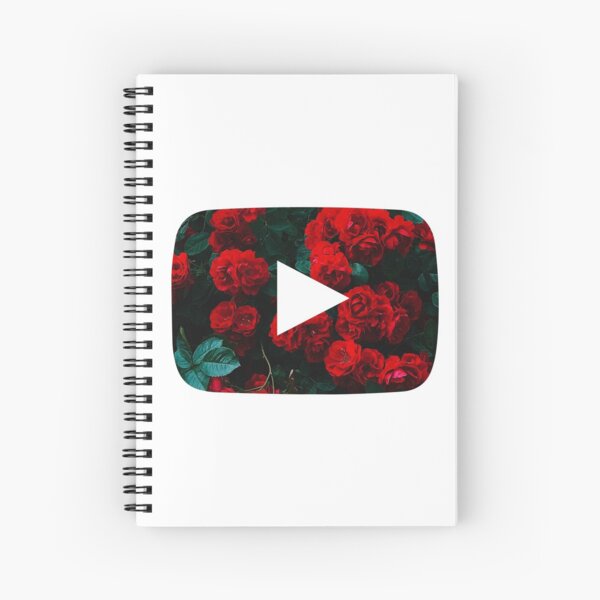 Red Youtube Spiral Notebooks Redbubble - youtube bts codes on roblox paper hearts