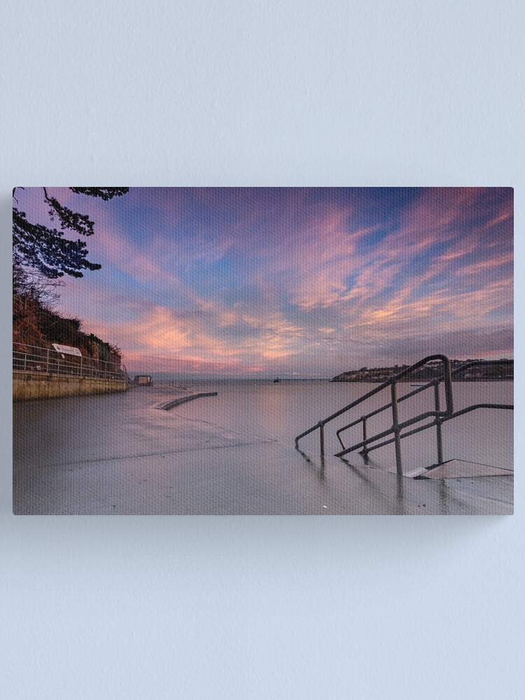 "Clevedon Marine Lake sunrise" Canvas Print for Sale by kistography