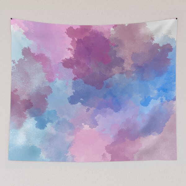 Item preview, Blue and Lavender Abstract Watercolor  designed and sold by GraphicsbyNel.