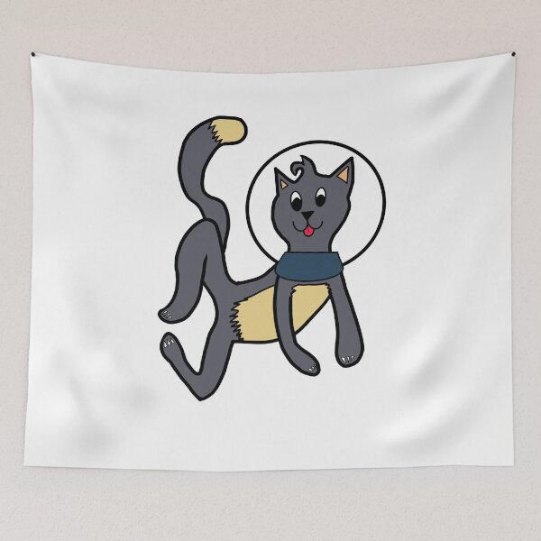 Item preview, Flying Cat In Space Astronaut designed and sold by Rustic Valley Studio.
