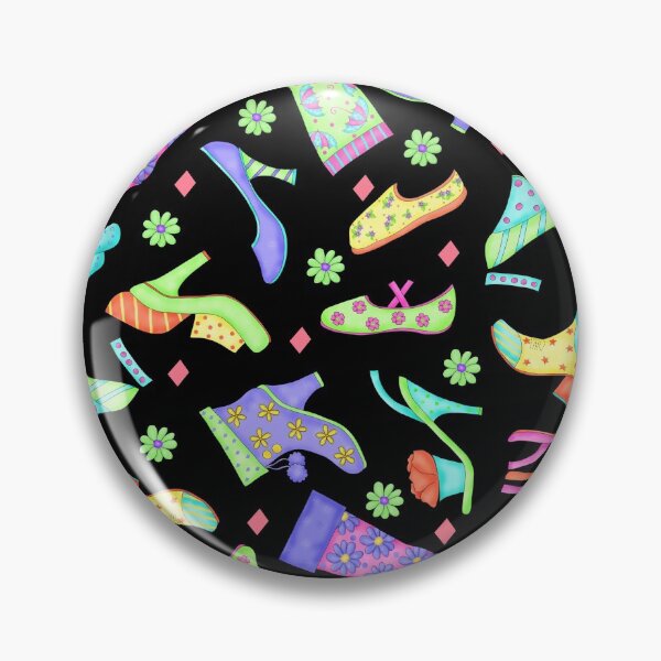 Item preview, Whimsy Shoes and Boots Multicolor on Black designed and sold by phyllisdobbs.