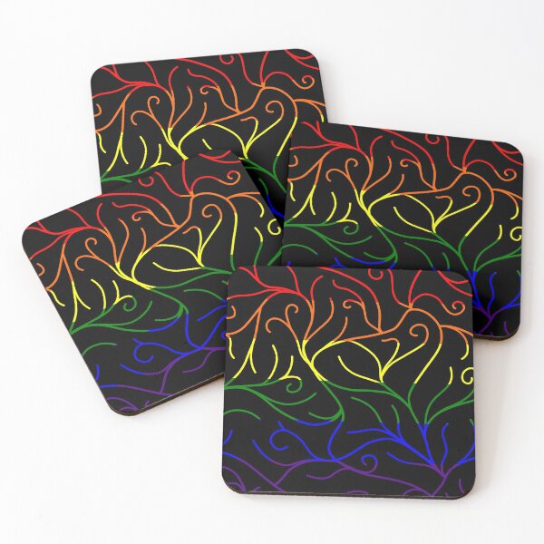 Item preview, Black Velvet, LGBTQ Flag Vines designed and sold by StephOBrien.