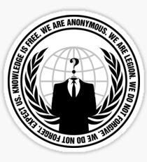 Show The World Your Support For Anonymous Sticker