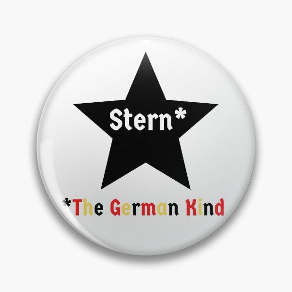 Item preview, Serious Stern (Star in German) The German Kind Black Star designed and sold by Time4German.