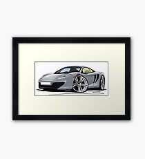 McLaren MP4-12c Silver Framed Print
