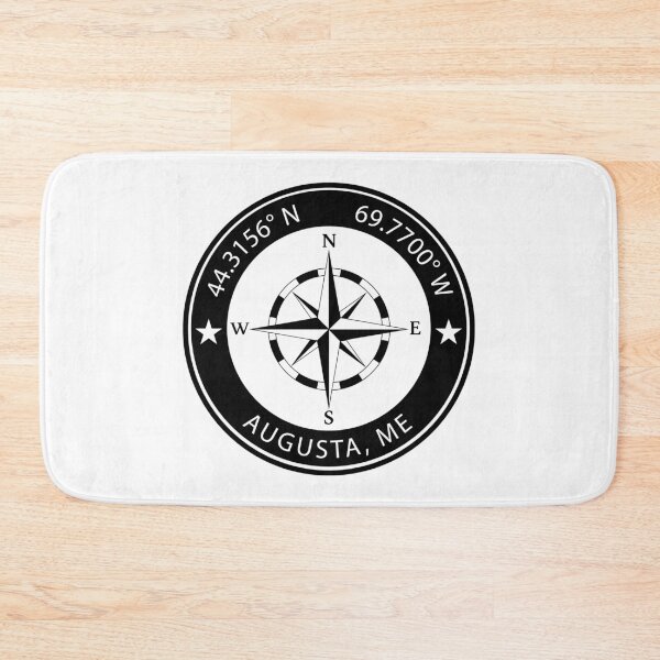 Item preview, Augusta, Maine Geographical Coordinates designed and sold by TeeOhGraphics.