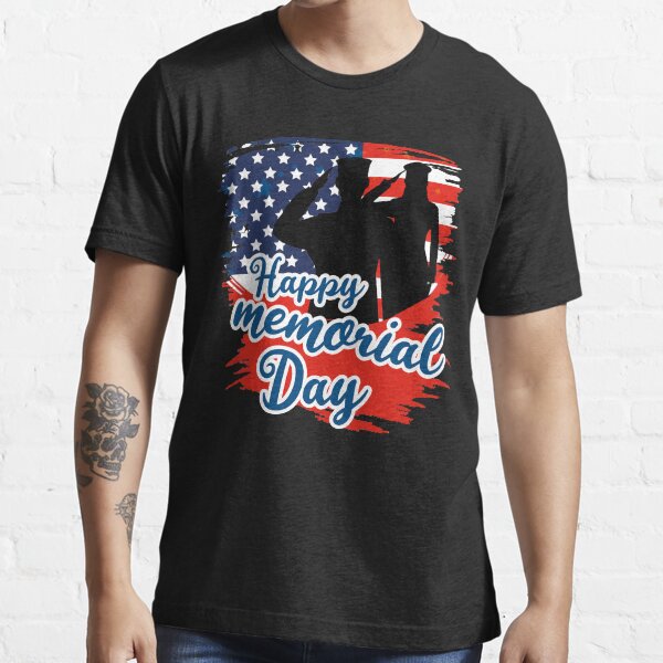 "Memorial Day American flag . Happy Memorial Day" Tshirt for Sale by