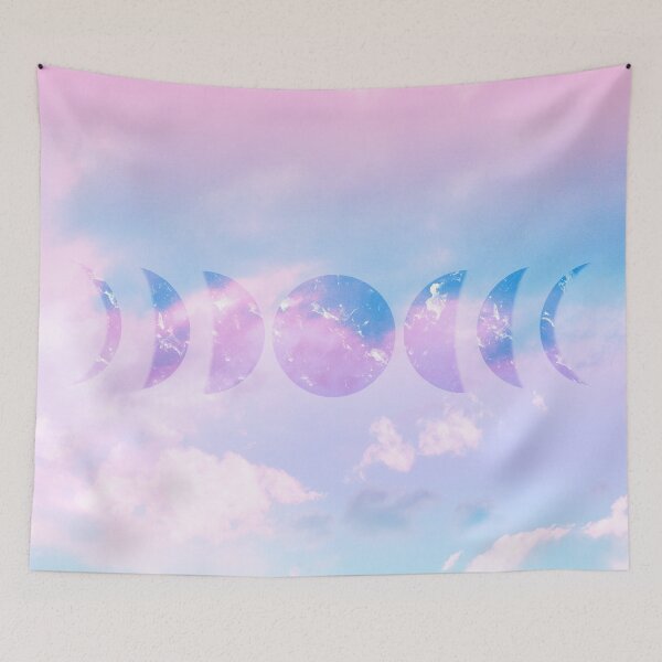 Item preview, Unicorn Pastel Clouds Moon Phases #1 #decor #art designed and sold by Anita's & Bella's Art.