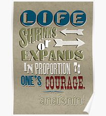 Life Shrinks or Expands Poster