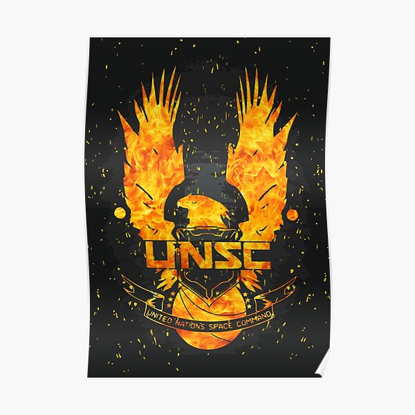 Fiery UNSC from Halo Poster