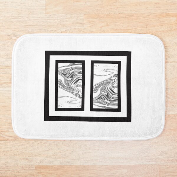 Item preview, Swirls of grey and black in black frames on cool white to give an instant designer look. designed and sold by PetaJaneHome.