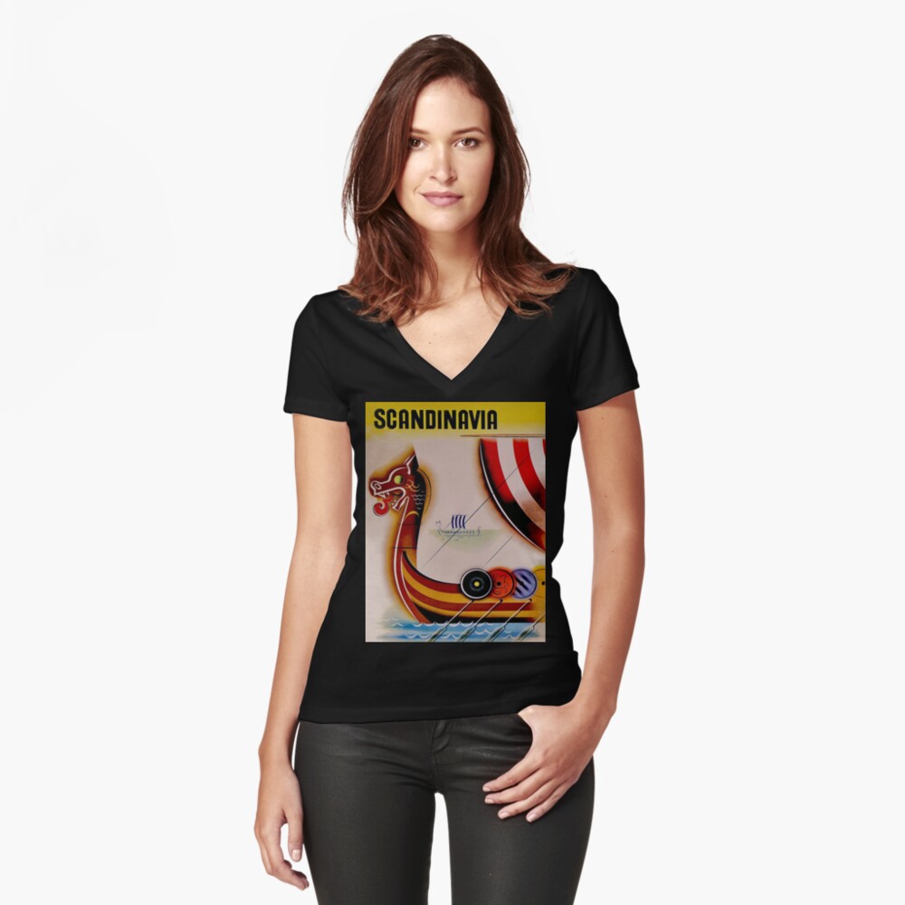 Item preview, Fitted V-Neck T-Shirt designed and sold by Glimmersmith.