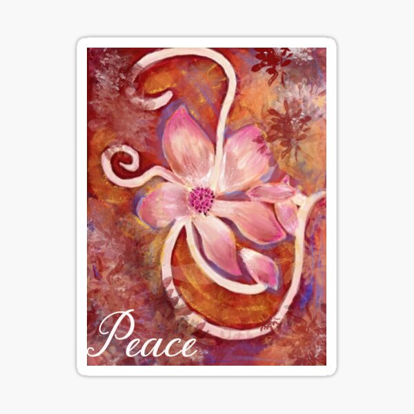 Item preview, Peace flower designed and sold by raquelamaral.