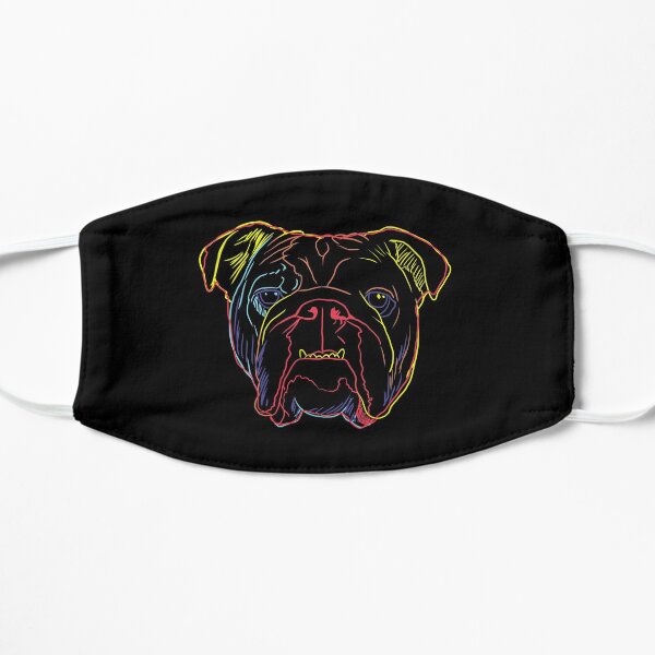 Dog English Bulldog Strokes Flat Mask