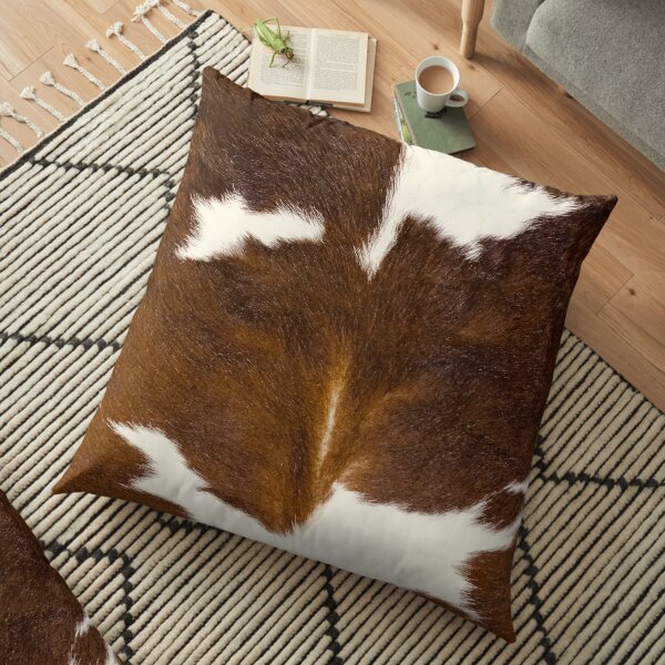 Cuir de vachette marron Coussin de sol