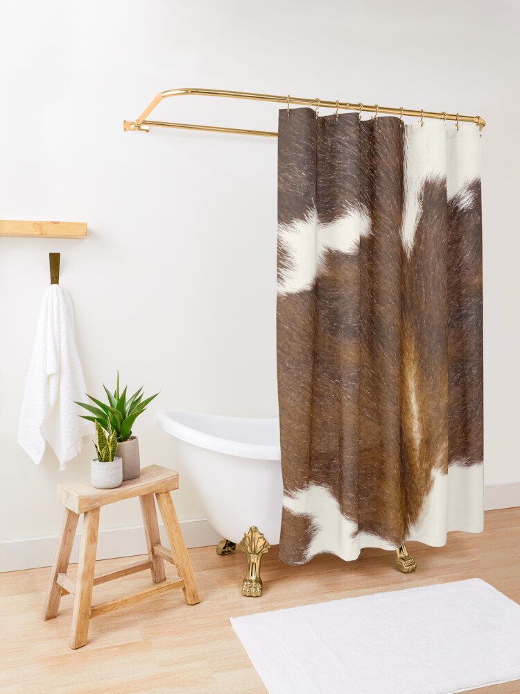 Alternate view of Brown Calf Cowhide Shower Curtain