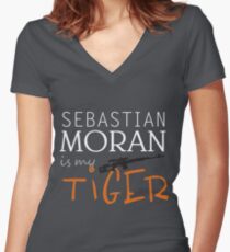 sebastian moran is my tiger Women's Fitted V-Neck T-Shirt