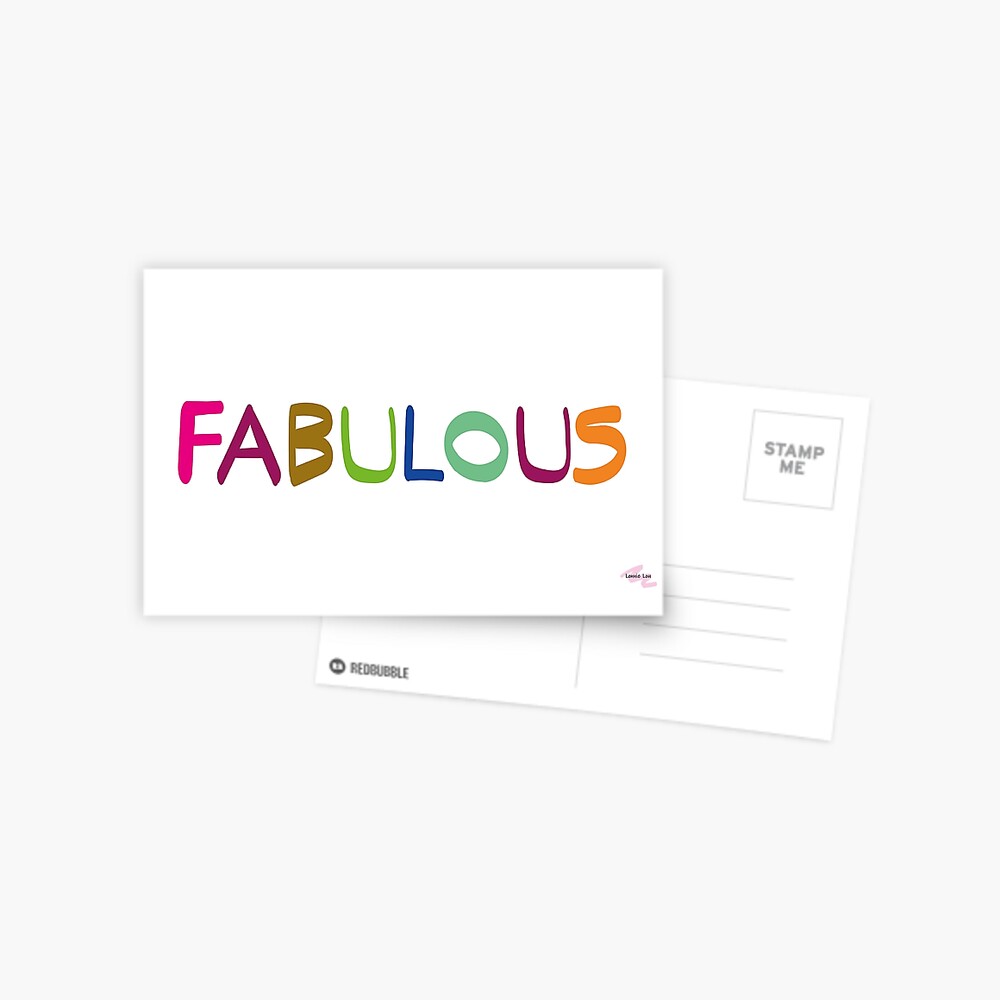 FABULOUS Postcard