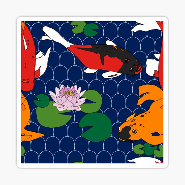 Vista previa del artículo con la obra «Jolly Koi Fish», diseñado y vendido por IndigoAndSparks.