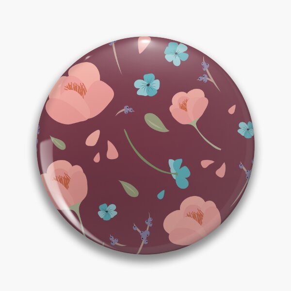 Item preview, Peonies and Forget-me-nots on Magenta Mask designed and sold by rowleyandelm.