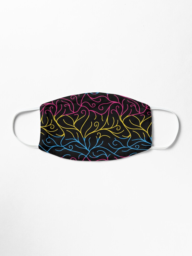Alternate view of Black Velvet, Pansexual Flag Vines Mask