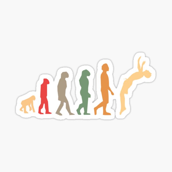Cliff diver and cliff diver Sticker