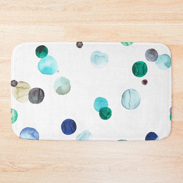 Item preview, Watercolor Polka Dots - Geometric Dot Print - Blue designed and sold by ninoladesign.
