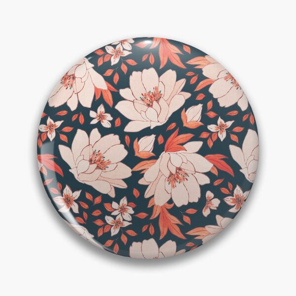 Item preview, Red Floral Pattern Mask designed and sold by rowleyandelm.